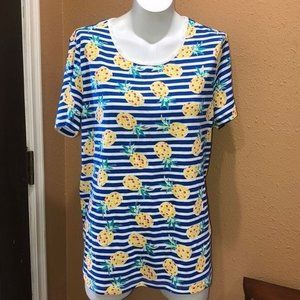 Time & Tru pineapple tee